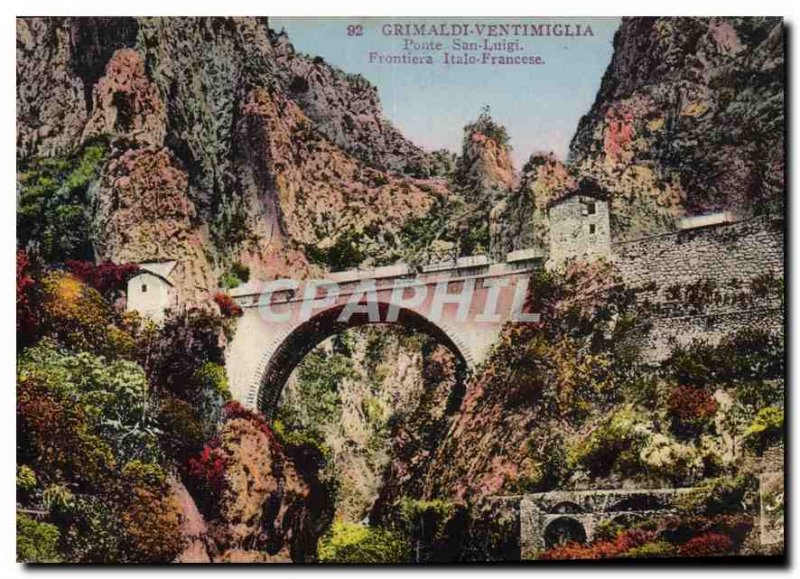 Postcard Old San Luigi Grimaldi Ventimiglia Ponte