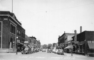 J77/ Forest City Iowa RPPC Postcard c1940-50s Main Street Stores 178