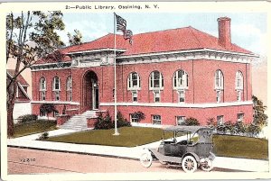 Postcard LIBRARY SCENE Ossining New York NY AI2293