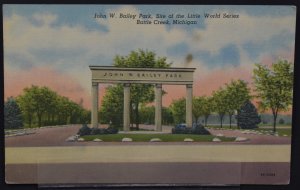 Battle Creek, MI - John W. Bailey Park, Site of Little World Series - 1958