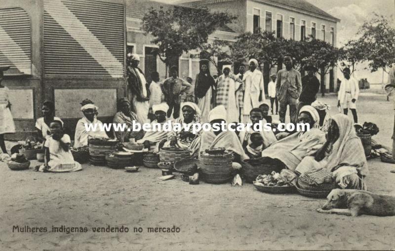 angola, LUANDA LOANDA, Indian Women selling on the Market (1910s)