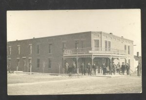 RPPC GUYMON ILLINOIS WILLOUGHBY HOTEL 1908 VINTAGE REAL PHOTO POSTARD