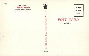 The Chapel Groton,  Groton Massachusetts MA School Chrome