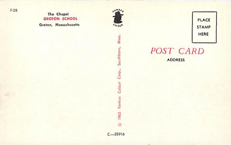 The Chapel Groton,  Groton Massachusetts MA School Chrome