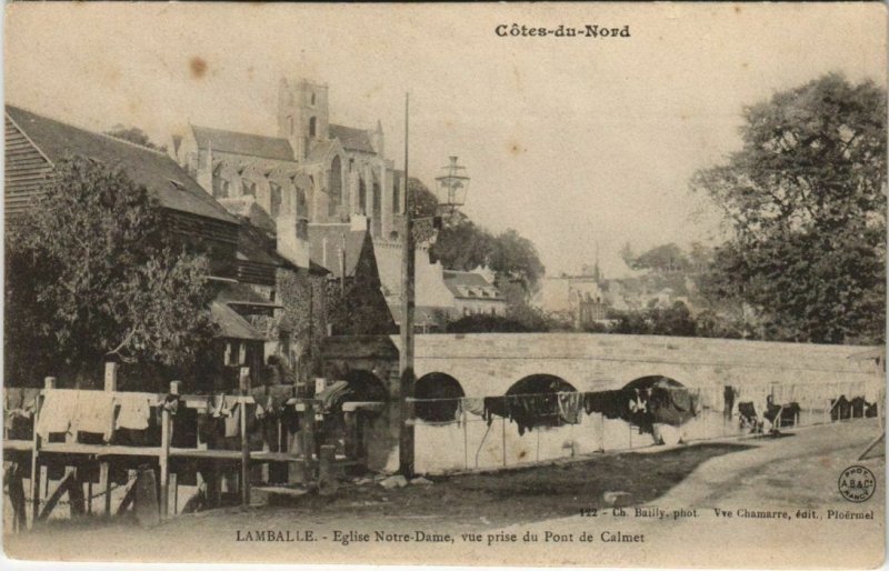 CPA LAMBALLE Eglise Notre-Dame - Vue prise du Pont de Calmet (1165297)