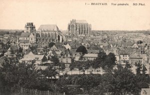 Vintage Postcard 1910's Beauvais Vue Generale France