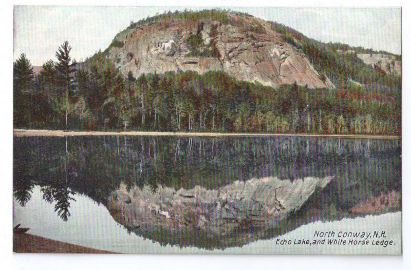 North Conway NH Echo Lake White Horse Ledge Leighton c 1910