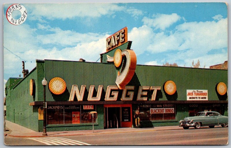 Sparks Nevada 1960s Postcard Nugget Casino Cafe Nugget Restaurant