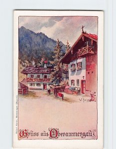 Postcard Gruss aus Oberammergau, Germany