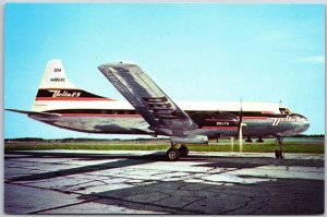 Airplane Delta-C & S Air Lines Convair 340 44 Passengers Airliner Postcard