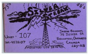 Postcard QSL Radio Card From Brampton Ontario Canada XM-4538107 