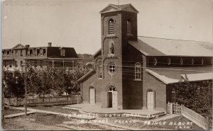 Catholic Cathedral Bishops Palace Prince Albert SK Saskatchewan RP Postcard H54