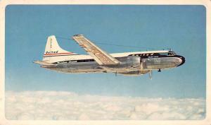 United Air Lines Mainliner Convair in Flight Airplane Vintage Postcard J77507