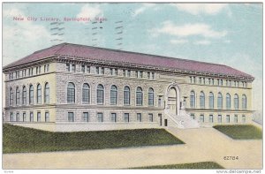 Exterior, New City Library, Springfield, Massachusetts, PU-1910