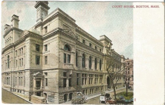 Boston Court House 1906 - 1907 Vintage Undivided Back Postcard Historical Site