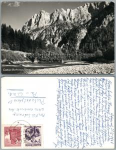 GESAUSE HOCHTOR AUSTRIA 1961 VINTAGE REAL PHOTO POSTCARD RPPC w/ STAMPS