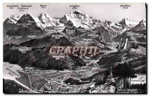 Bernese Oberland Modern Postcard began Harderkulm