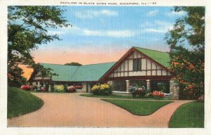 Pavilion Black Hawk Park Rockford, Illinois Postcard 2T5-282