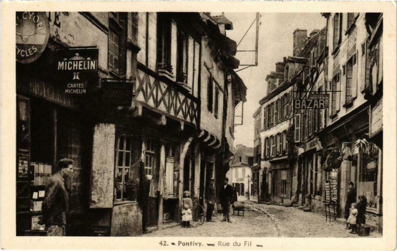 CPA PONTIVY - Rue du Fil (985325)