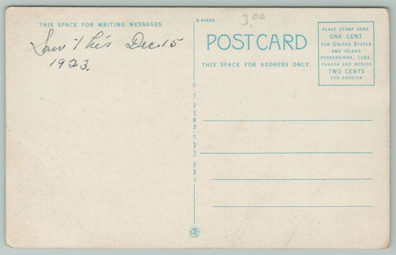 La Porte Indiana~Court House~1920s Postcard