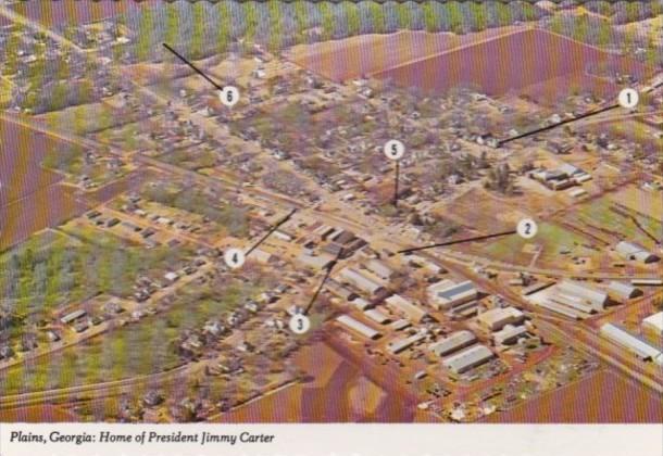 Georgia Plains Aerial View Showing Baptist Church & More