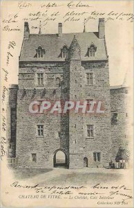 Postcard Old Castle Glass Chatelet Cote Interieur