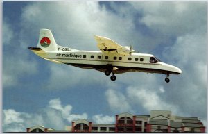 Airplane Air Matinique Dornier 228-202 F-0G0J MSN 8136 Juliana Airport Postcard