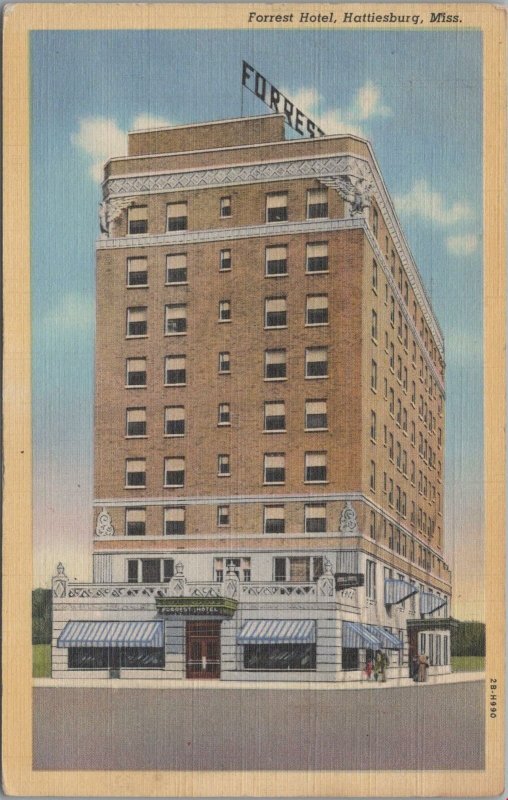 Postcard Forrest Hotel Hattiesburg MS Mississippi