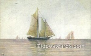 Sailboat 1930 light wear postal used unknown