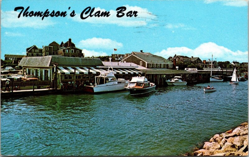 Thompson Brothers Clam Bar Wychmere Harbor Snow Inn Road Harwich Port Postcard 
