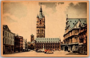 Grand Place Saint-Bavon Et Beffrol Ghent Belgium Palace Castle Postcard
