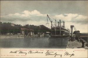 Keokuk IA Steamboat Steamer Boat Gov't Canal c1905 Postcard