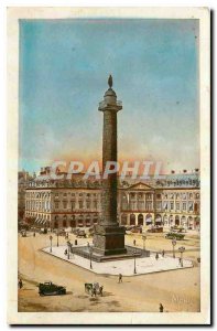 Old Postcard The Small Paintings of Paris Column Vendome Place Vendome Column...