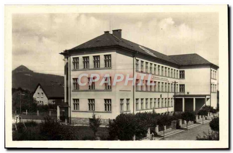 Old Postcard Mimon Stredni Skola Klementa Gottwalda