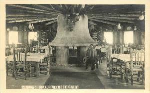 Arrowhead Big Bear CALIFORNIA 1920s Dining Hall Pinecrest Interior RPPC 4229