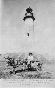 Port Isabel Texas Don Chencho and Old Lighthouse, B/W Photo Print PC U11467
