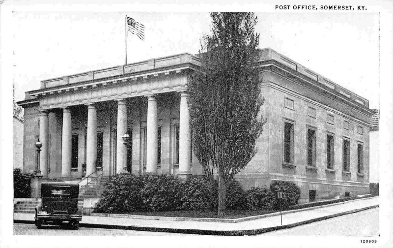 Post Office Somerset Kentucky 1930s postcard