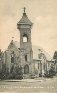 C-1910 St Anne's Catholic Church Phoenixville Pennsylvania Collotype 772