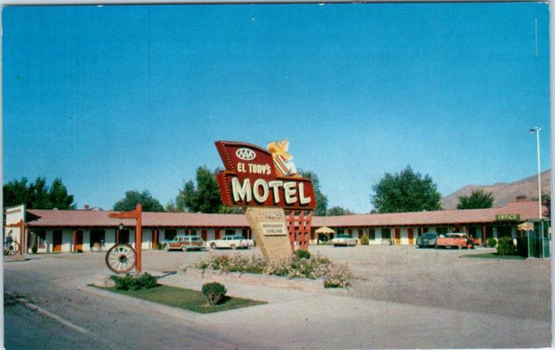 WINNEMUCCA, Nevada NV Roadside Highway 40 EL TONY'S MOTEL 1950s Cars