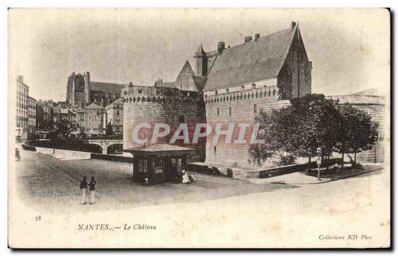 Old Postcard Nantes Chateau