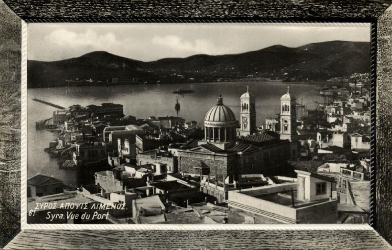 greece, SYRA SYROS, View of the Harbour (1928)
