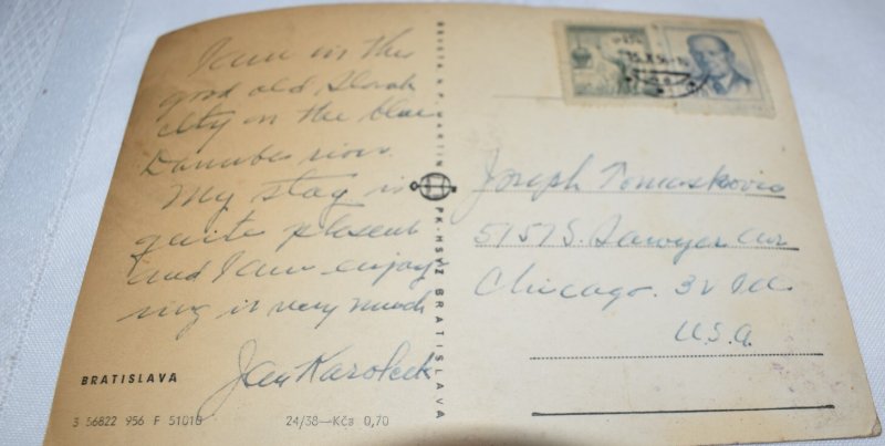 Bratislava Slovakia from the river Postcard