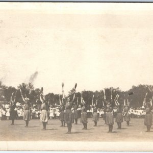 1912 Crete, Neb. Girls Dance at Festival RPPC Parade Event Real Photo PC NE A136