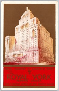 Toronto Ontario Canada 1940s Postcard Royal York Hotel