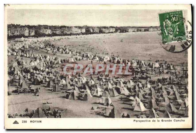 Old Postcard Royan Perspective Grande Conche