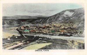 RPPC DAWSON YUKON ALASKA COLORIZED REAL PHOTO POSTCARD (c. 1920s)