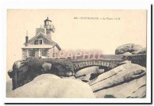 Old Postcard Ploumanach lighthouse (lighthouse)