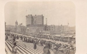 RPPC GREAT WHITE FLEET IN SAN FRANCISCO CA MILITARY REAL PHOTO POSTCARD (1908) !