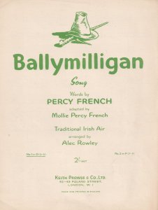 Ballymilligan Alex Rowley Irish Air Ireland Old Sheet Music