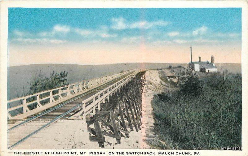 1920s Railroad Trestle Highpoint Pisgah Mauch Chunk Pennsylvania 9048 Union
